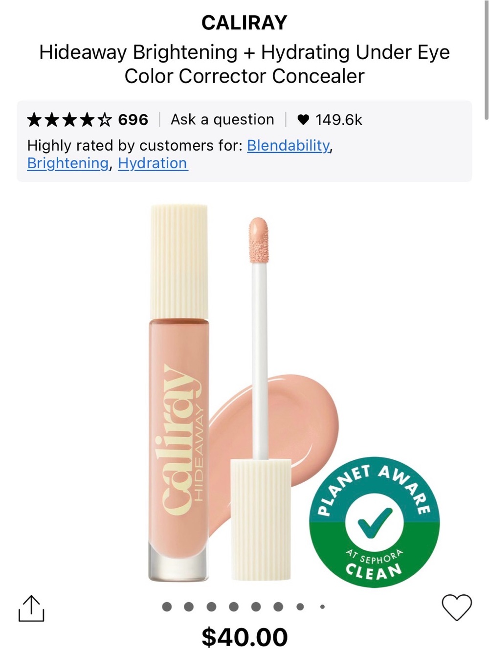 Caliray Brightening Hydrating Under Eye Color Corrector Concealer - cool sunrise